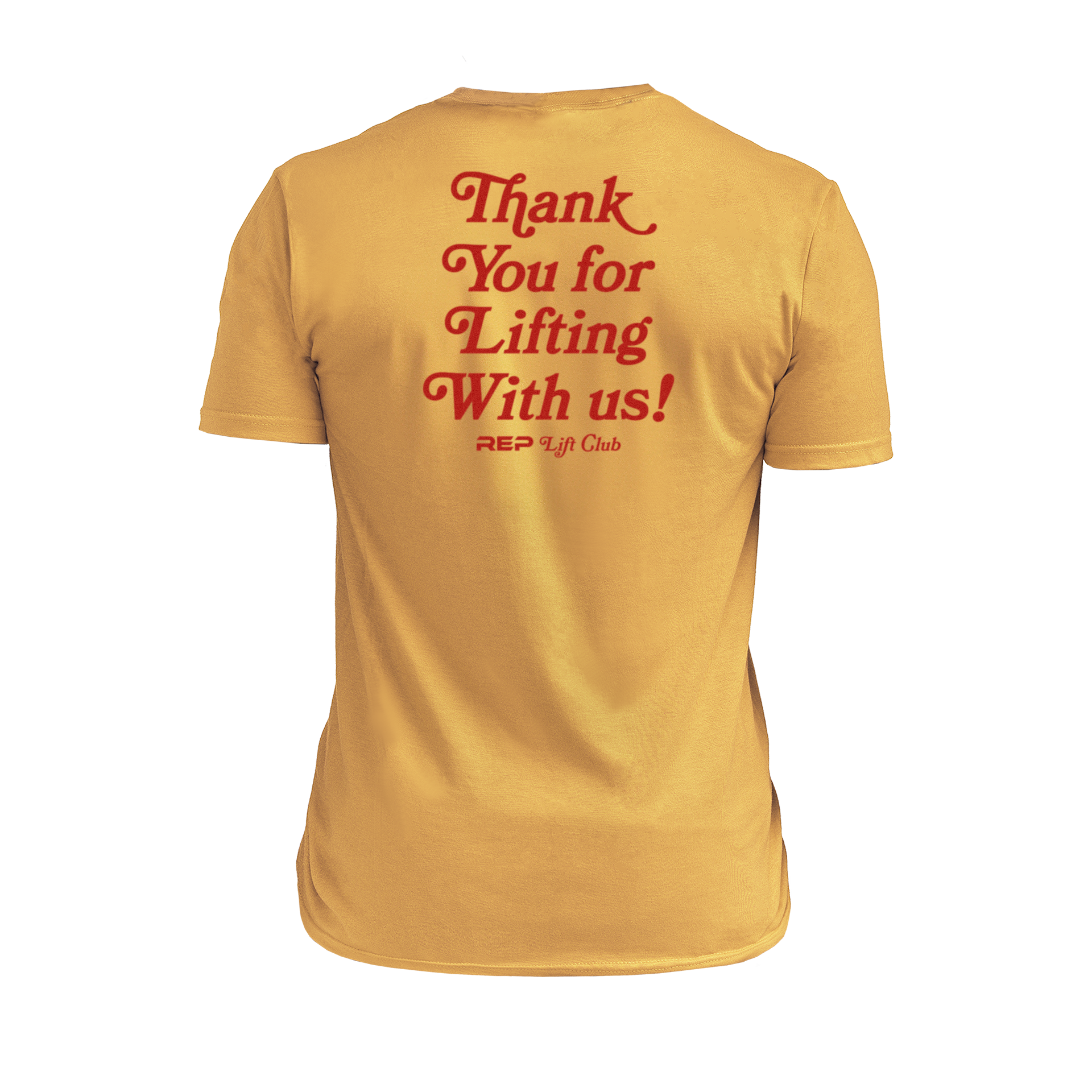 Lift Club Tri-Blend Crew T-Shirt - Heather Ochre/Red / X-Small